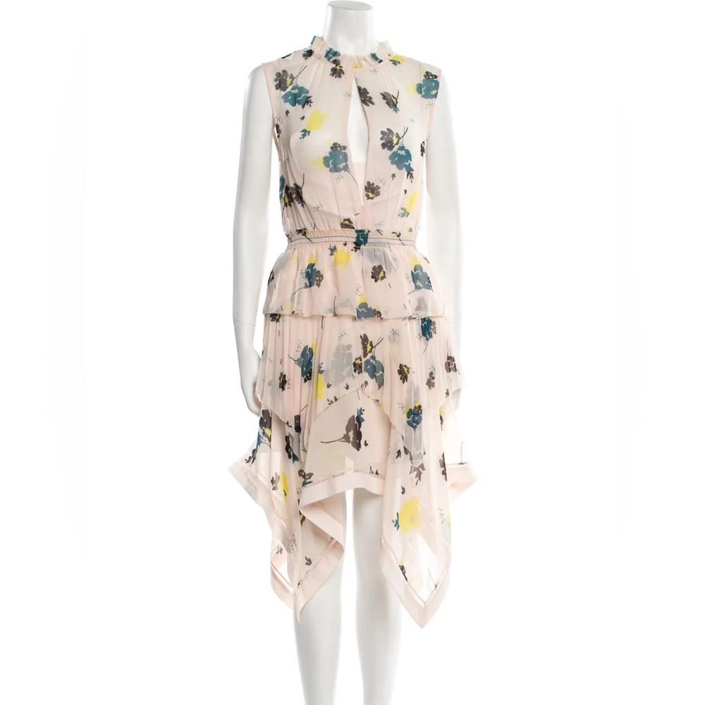Self Portrait Floral Print Midi Length Dress XS